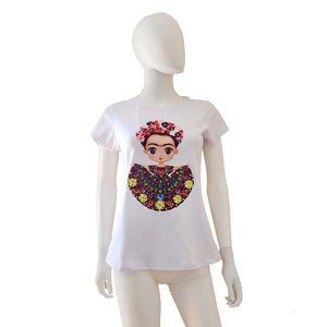 T-Shirt with Beaded Applique